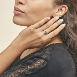 Bague Toi Et Moi Or Blanc Saphir Et Diamant