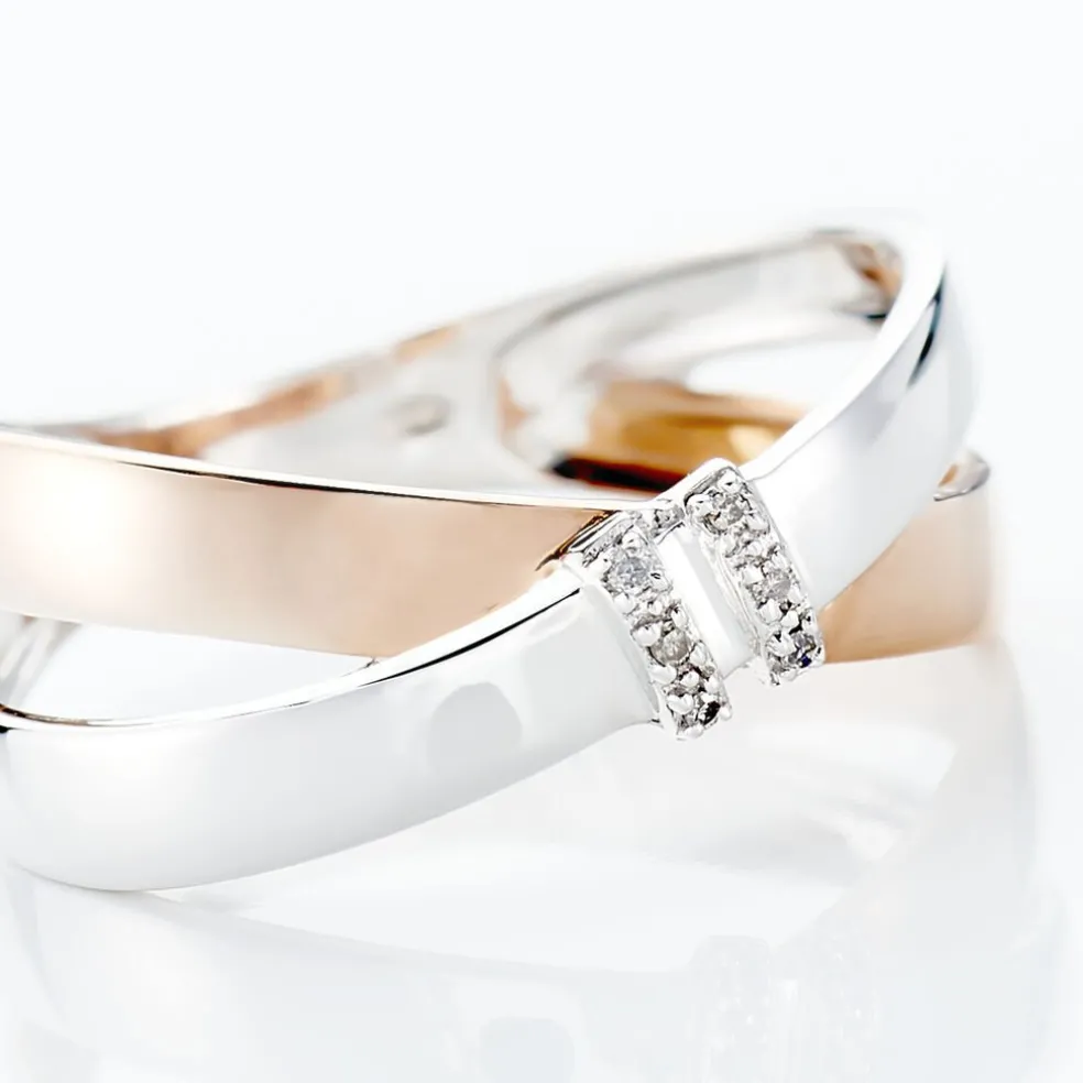 Bague Tonnia Or Bicolore Diamant
