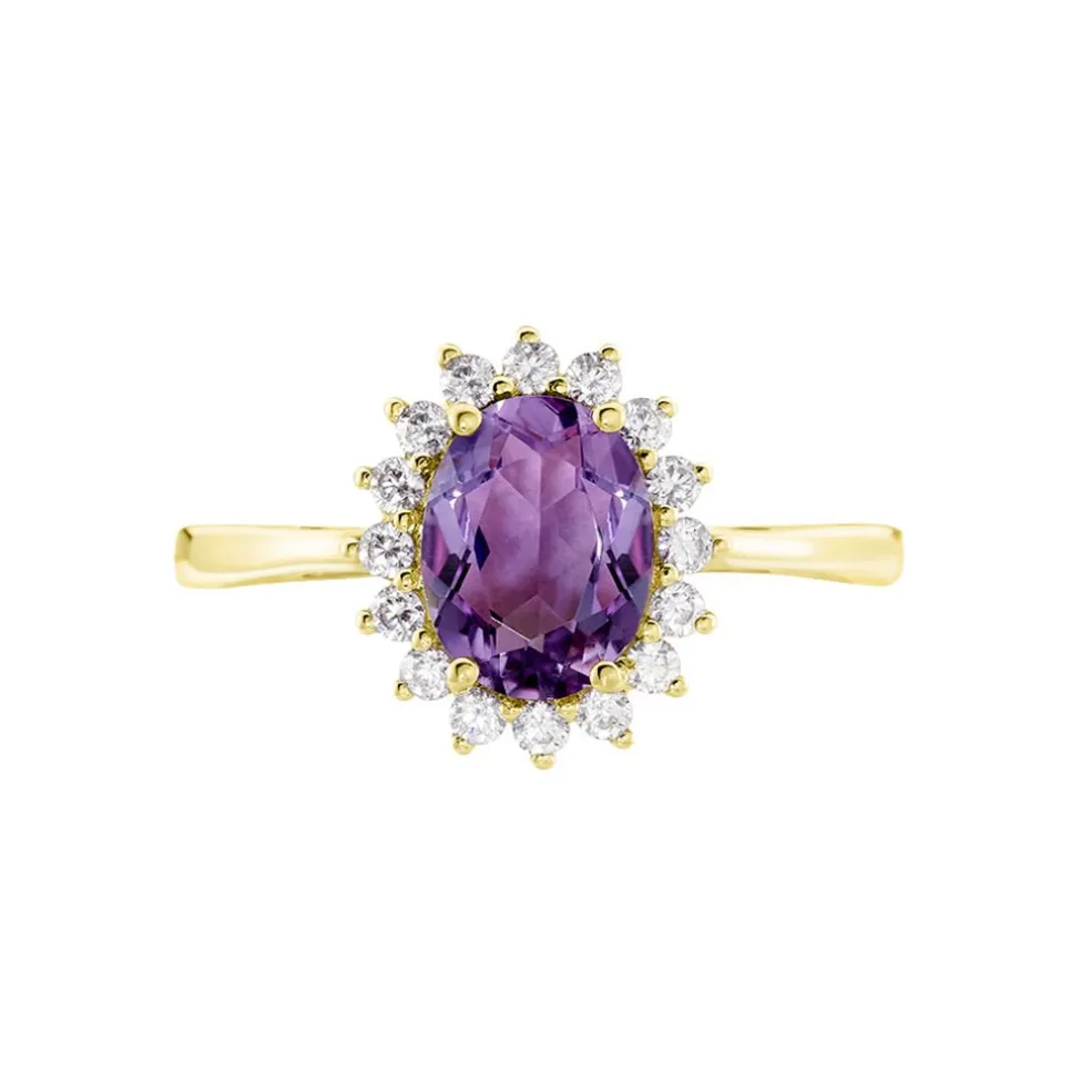 Bague Trick Or Jaune Amethyste Et Oxyde