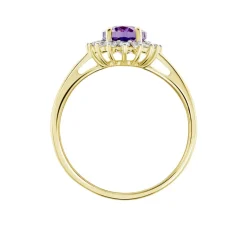 Bague Trick Or Jaune Amethyste Et Oxyde