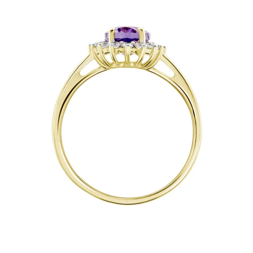 Bague Trick Or Jaune Amethyste Et Oxyde