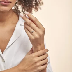 Bague Trilogie Or Blanc Diamant