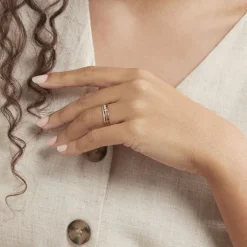 Bague Troyen Or Tricolore Diamant