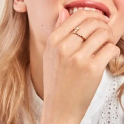 Bague Tryphena Or Jaune Diamant Synthétique