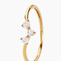 Bague Tryphena Or Jaune Diamant Synthétique