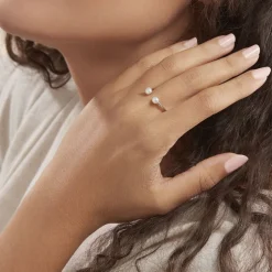 Bague Ull Argent Blanc Perle De Culture