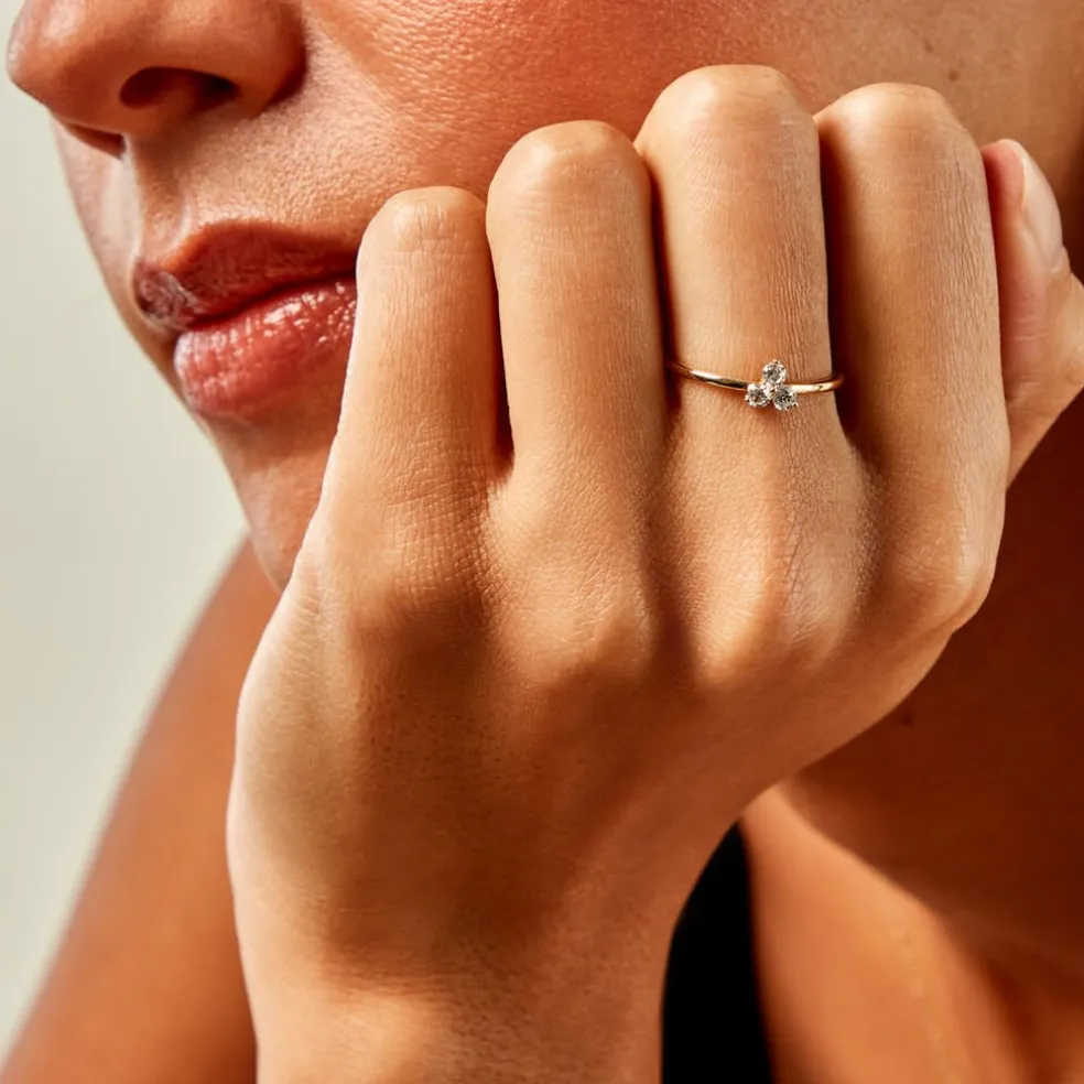 Bague Usoa Or Jaune Diamant Synthétique