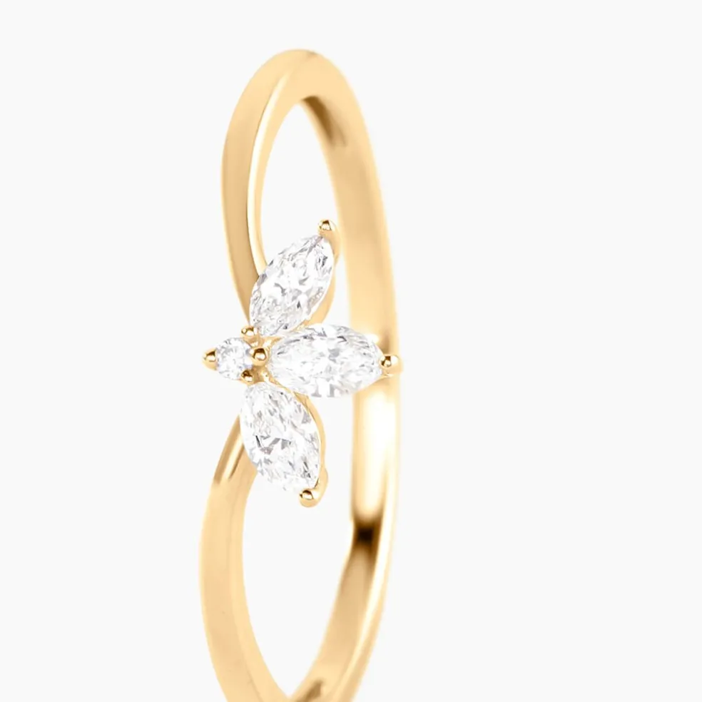 Bague Valkyries Or Jaune Diamant Synthétique