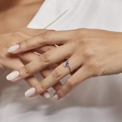 Bague Valy Or Blanc Saphir