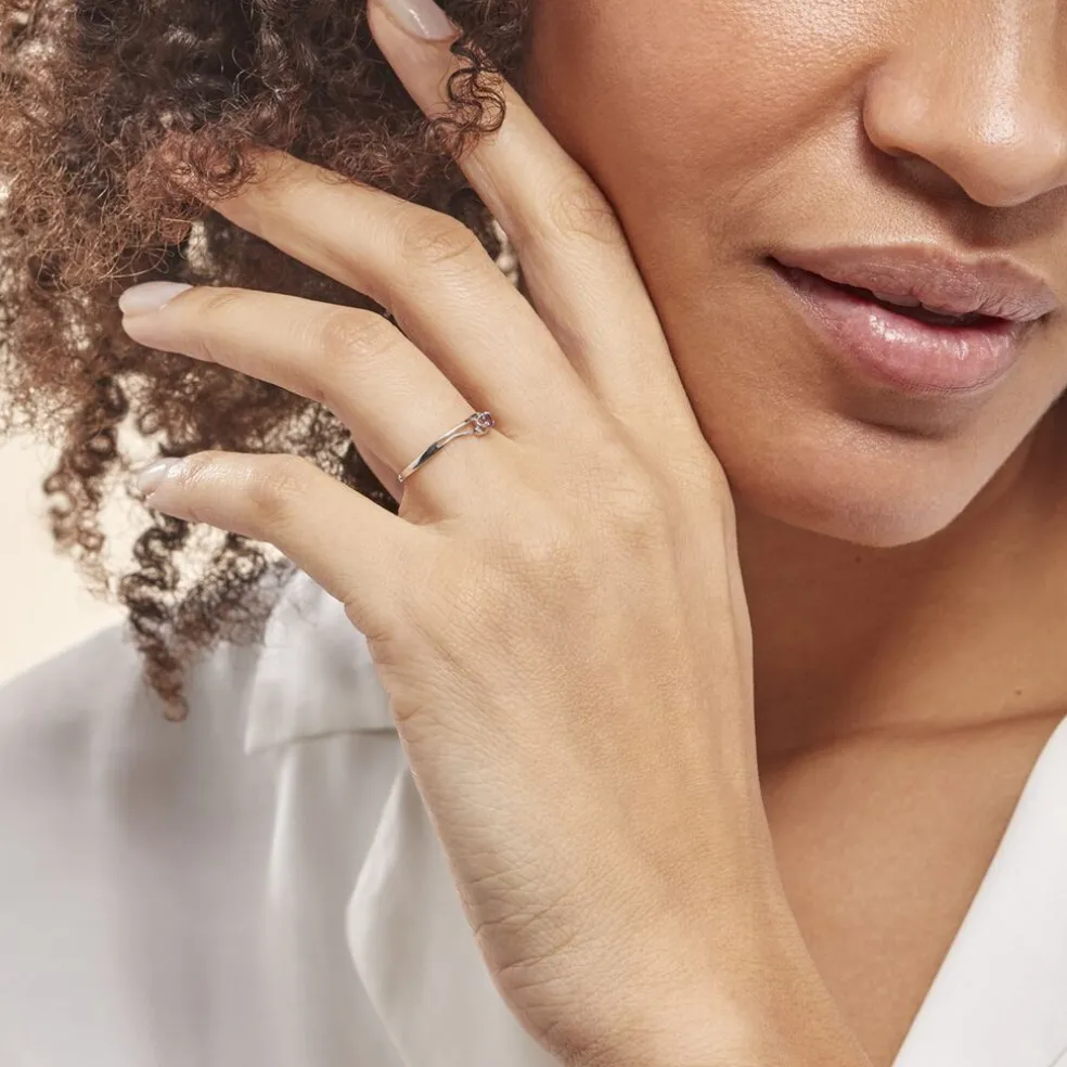 Bague Veroucha Or Blanc Amethyste