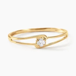 Bague Veroucha Or Jaune Oxyde De Zirconium