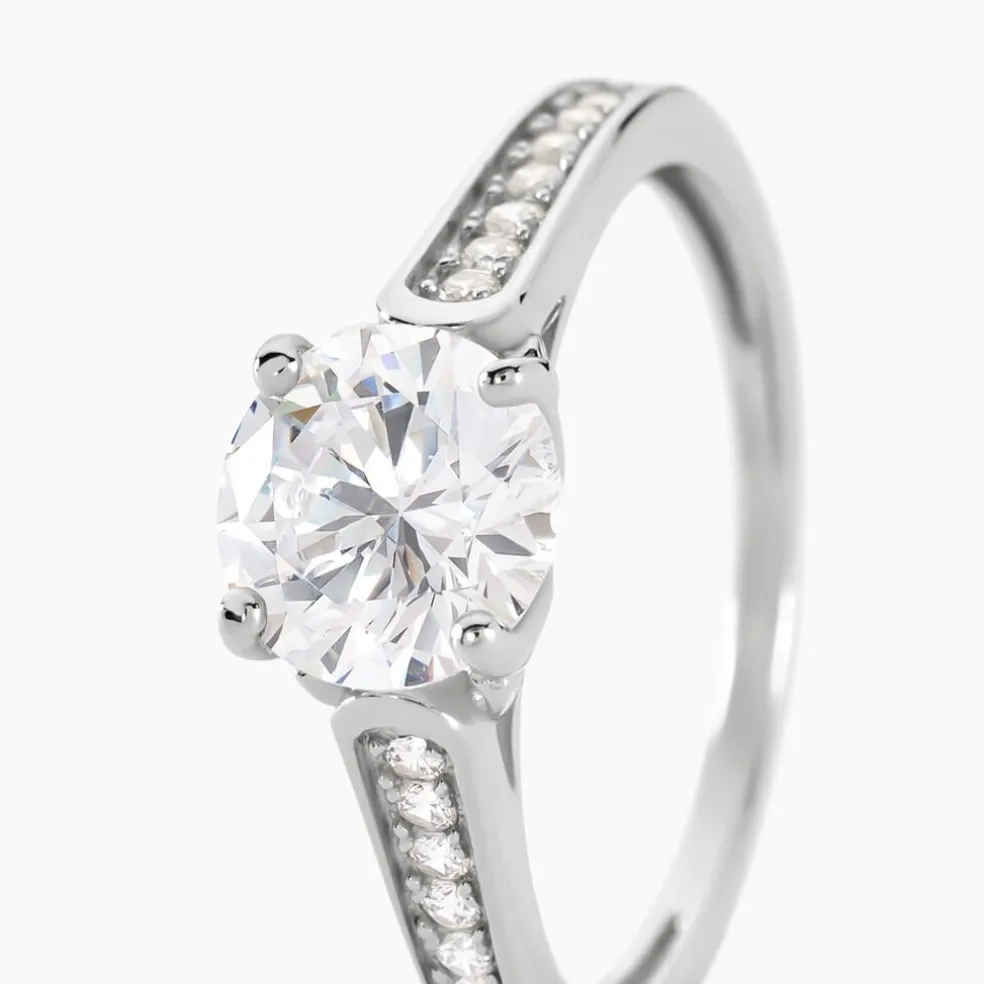 Bague Viky Argent Blanc Oxyde De Zirconium