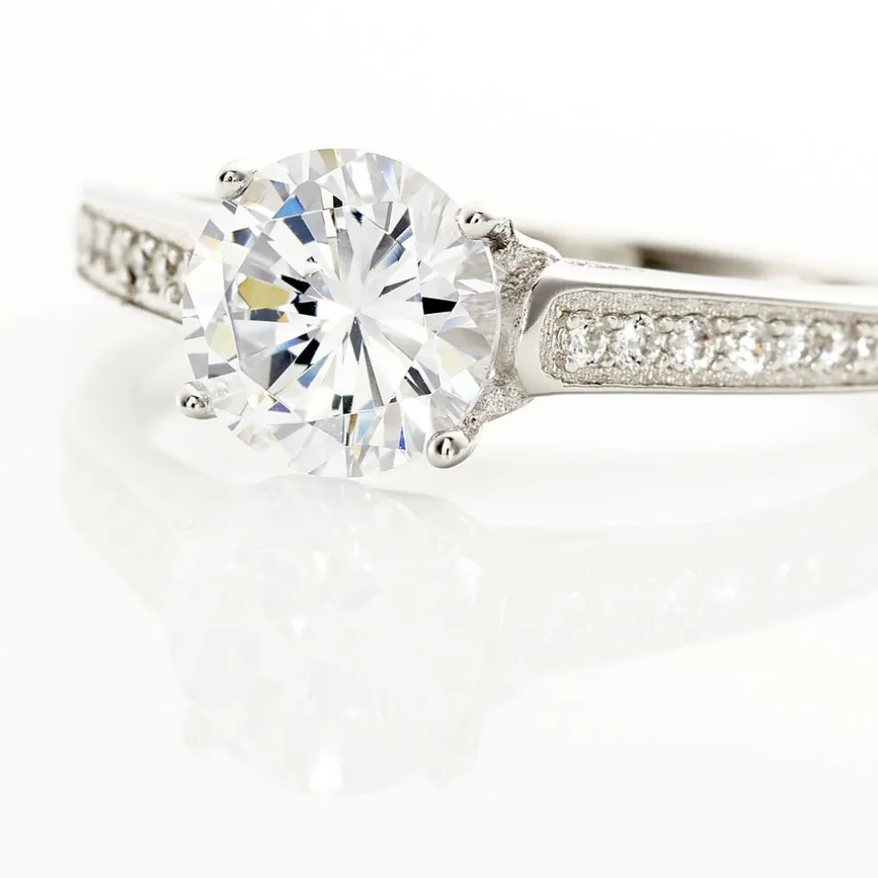 Bague Viky Argent Blanc Oxyde De Zirconium