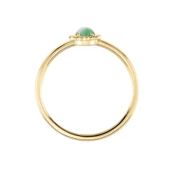 Bague Vintage Love Plaqué Or Jaune Aventurine