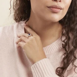 Bague Vladimir Or Blanc Saphir Diamants