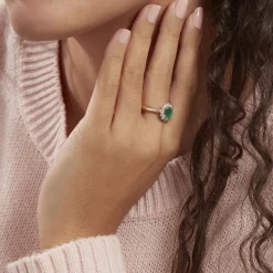 Bague Vladimir Or Jaune Emeraude Diamants