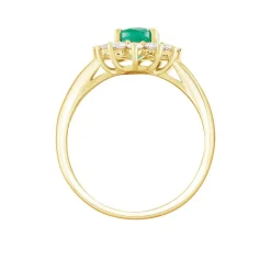 Bague Vladimir Or Jaune Emeraude Diamants