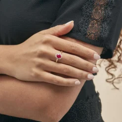 Bague Vladimir Or Jaune Rubis Diamants