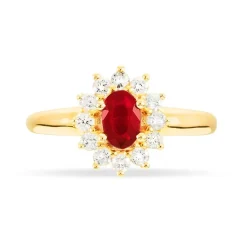 Bague Vladimir Or Jaune Rubis Et Diamant