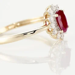 Bague Vladimir Or Jaune Rubis Diamants