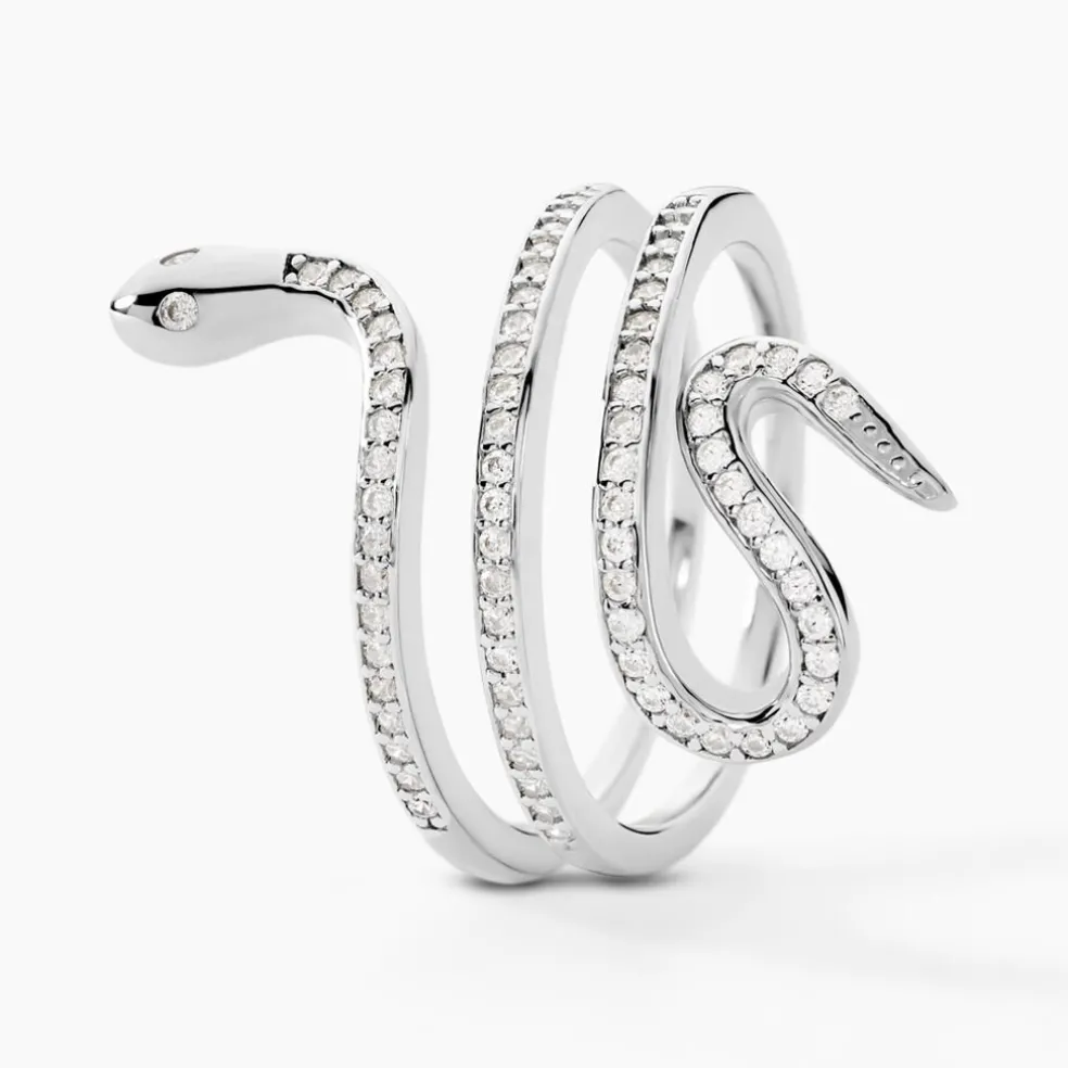 Bague Wesley Argent Blanc Oxydes De Zirconium