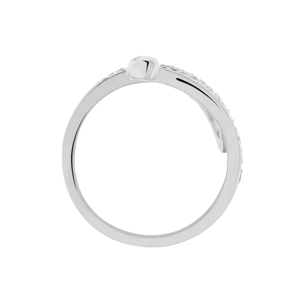 Bague Wesley Argent Blanc Oxydes De Zirconium