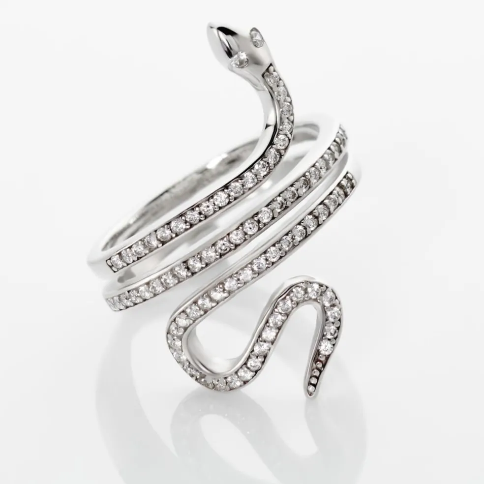 Bague Wesley Argent Blanc Oxydes De Zirconium