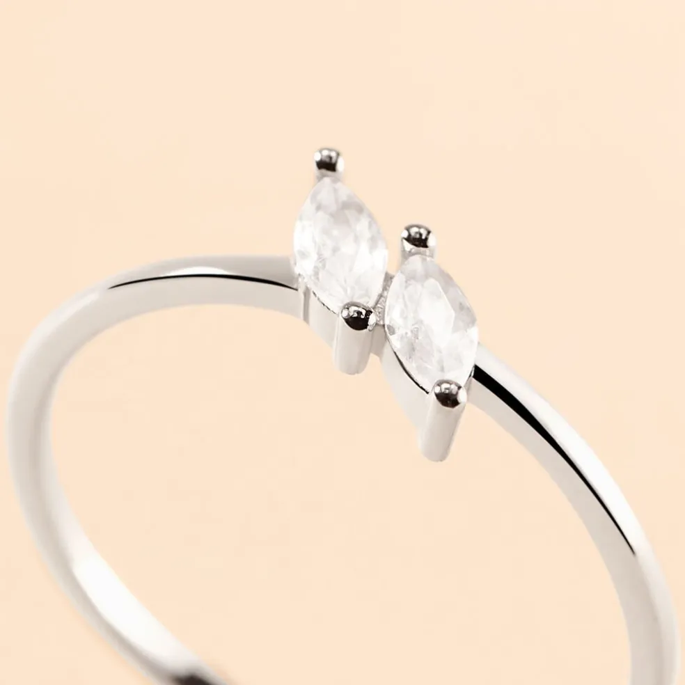 Bague Winter Sweetness Argent Blanc Oxyde De Zirconium