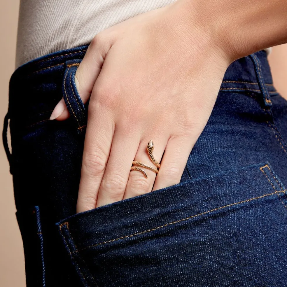 Bague Yasha Plaqué Or Jaune Spinelle Synthétique