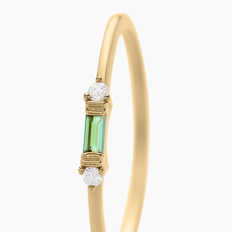 Bague Ylonna Plaque Or Jaune Oxyde De Zirconium