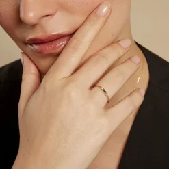 Bague Ylonna Plaque Or Jaune Oxyde De Zirconium