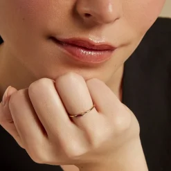 Bague Ylonna Plaque Or Jaune Pierre D'imitation Oxyde De Zirconium