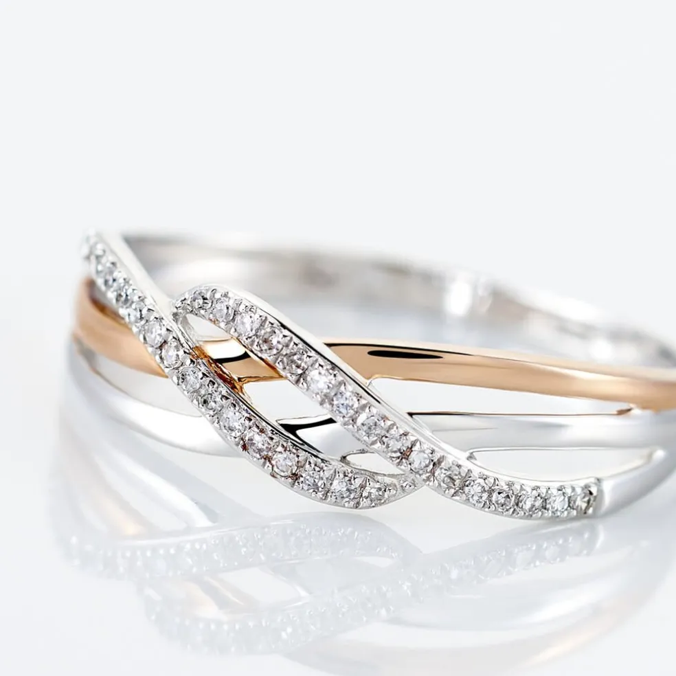 Bague Zinna Or Bicolore Diamant