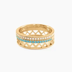 Bague Zoila Plaqué Or Jaune Oxyde De Zirconium