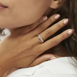 Bague Zoila Plaqué Or Jaune Oxyde De Zirconium