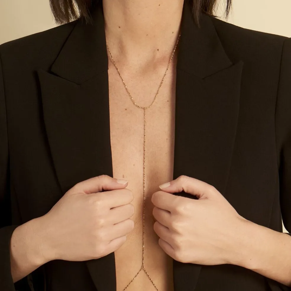 Bijou De Corps Palmyre Acier Jaune