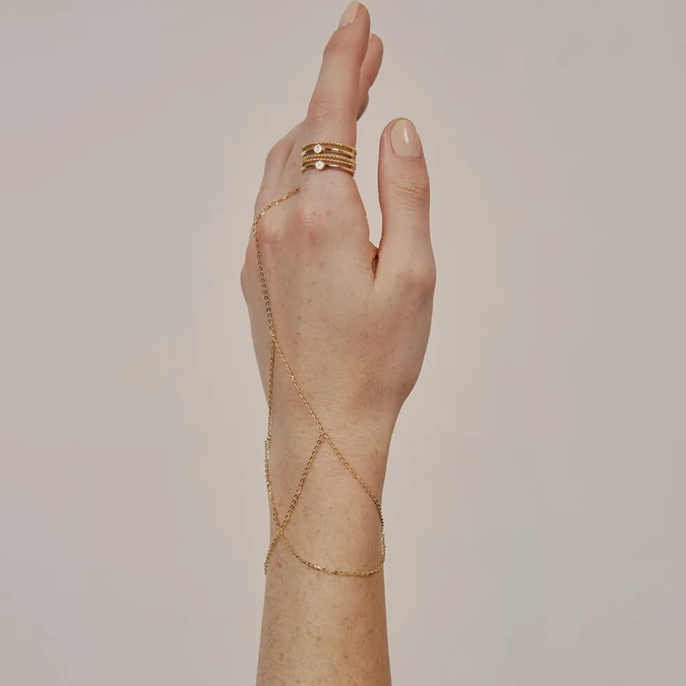 Bijou De Main Irina Argent Jaune