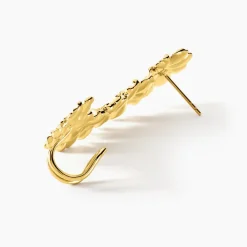 Bijou D'oreille Grimpant Unitaire Acier Inoxydable Jaune Dyonis