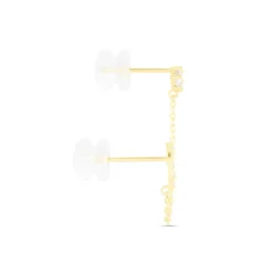 Bijou D'oreille Unitaire Ferdy Or Jaune Oxyde De Zirconium