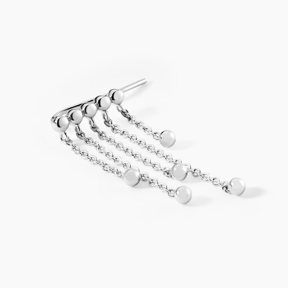 Bijou D'oreille Unitaire Fancy Argent Blanc