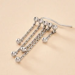 Bijou D'oreille Unitaire Fancy Argent Blanc