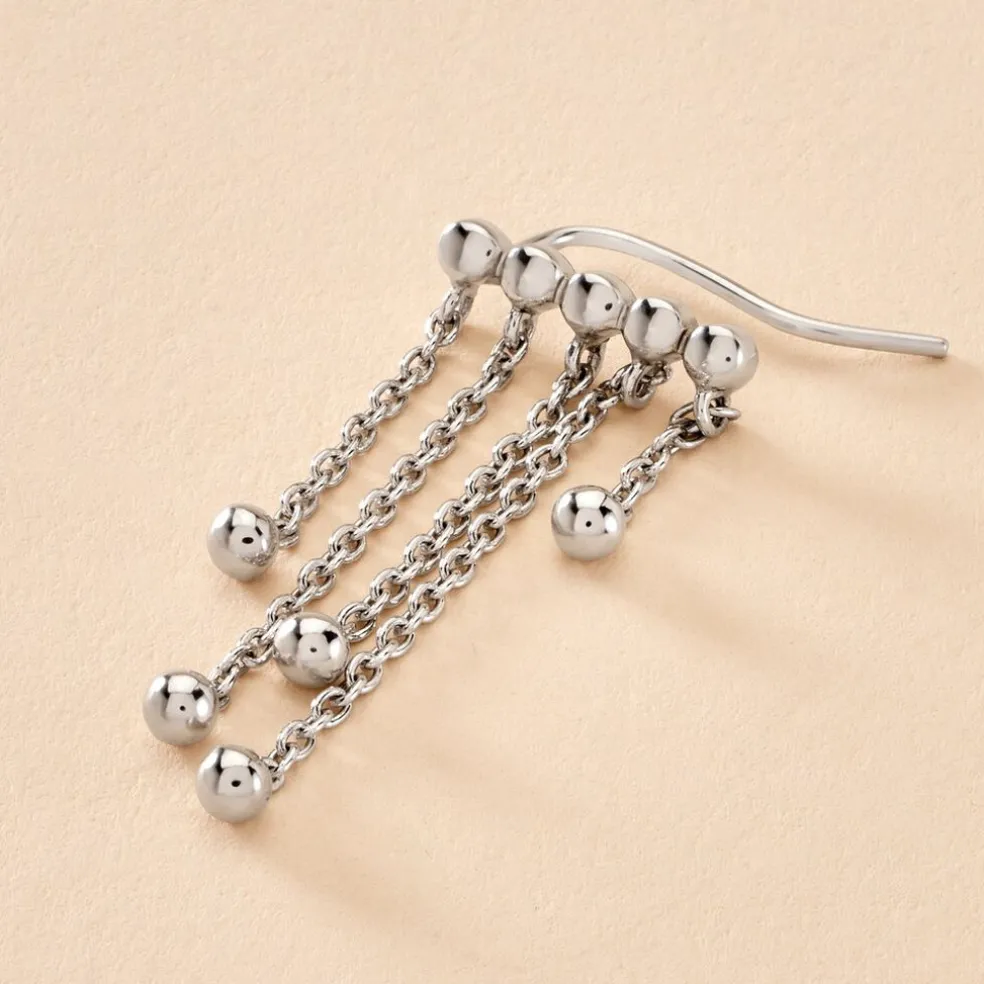 Bijou D'oreille Unitaire Fancy Argent Blanc