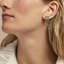 Bijou D'oreille Unitaire Fancy Argent Blanc