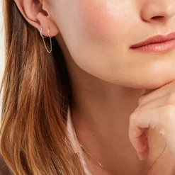 Bijou D'oreille Unitaire Feliciano Or Jaune Diamant