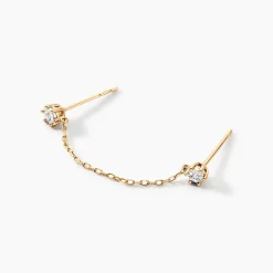 Bijou D'oreille Unitaire Godric Or Jaune Diamant