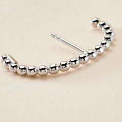 Bijou D'oreille Unitaire Krabi Argent Blanc