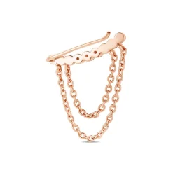 Bijou D'oreille Unitaire Katelyn Argent Rose Oxyde De Zirconium