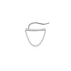 Bijou D'oreille Unitaire Parigi Argent Blanc