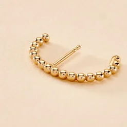 Bijou D'oreille Unitaire Pavlova Plaqué Or Jaune