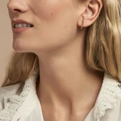 Bijou D'oreille Unitaire Pavlova Plaqué Or Jaune